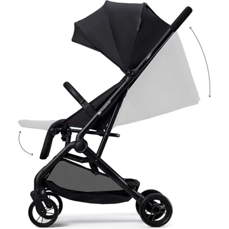 Kinderkraft INDY 3, leichter Buggy für Kinder bis 15 kg, nur 7,3 kg, Einhand-Faltmechanismus CLICK & FOLD, verstellbare Rückenlehne, 5-Punkt-Gurt, schwarz – Bild 3