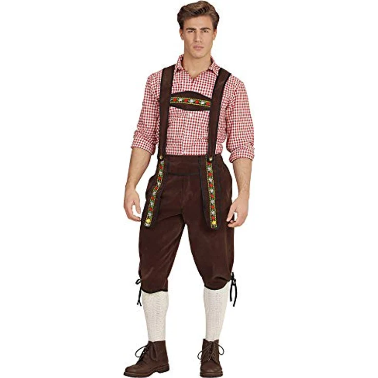 W WIDMANN MILANO Party Fashion Kostüm Bayer, Trachtenhose Herren in Braun für Bierfest, Volksfest und Karneval, Größe XL – Bild 3