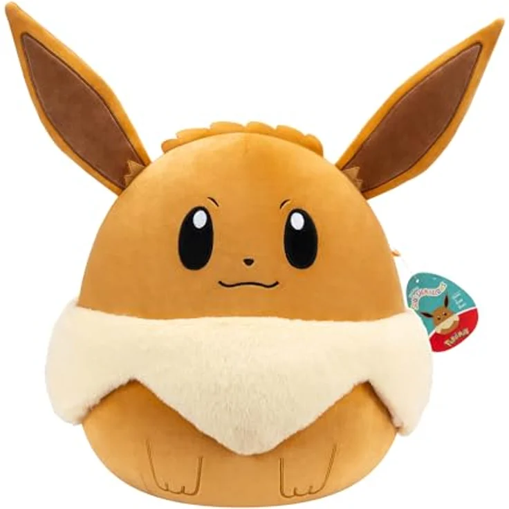 Jazwares Squishmallow Evoli Plüsch, 35 cm Kuscheltier aus hochwertigen, veloursweichen Materialien, offizieller Pokémon Merchandise – Bild 2