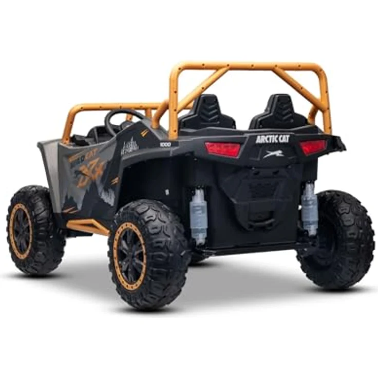 Beneo Elektrisches Ride-on Buggy Arctic CAT XXL 4x4 24V, grauer Zweisitzer mit 4 starken Motoren, Lithium-Batterie, Bluetooth MP3-Player und Hinterradfederung – Bild 5