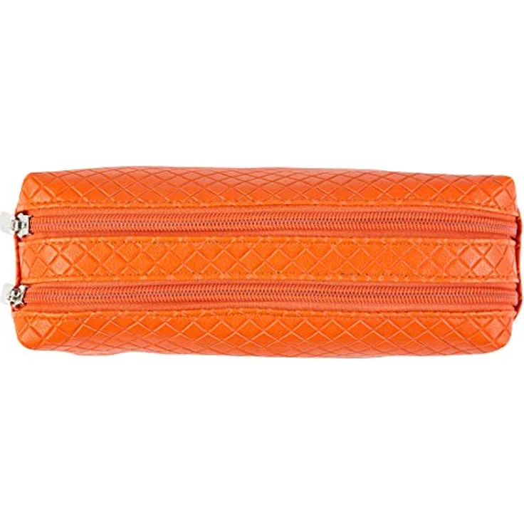 Idena Doppel-Faulenzer 22921, Federmäppchen mit zwei Fächern, orange, 1 Stück – Bild 2