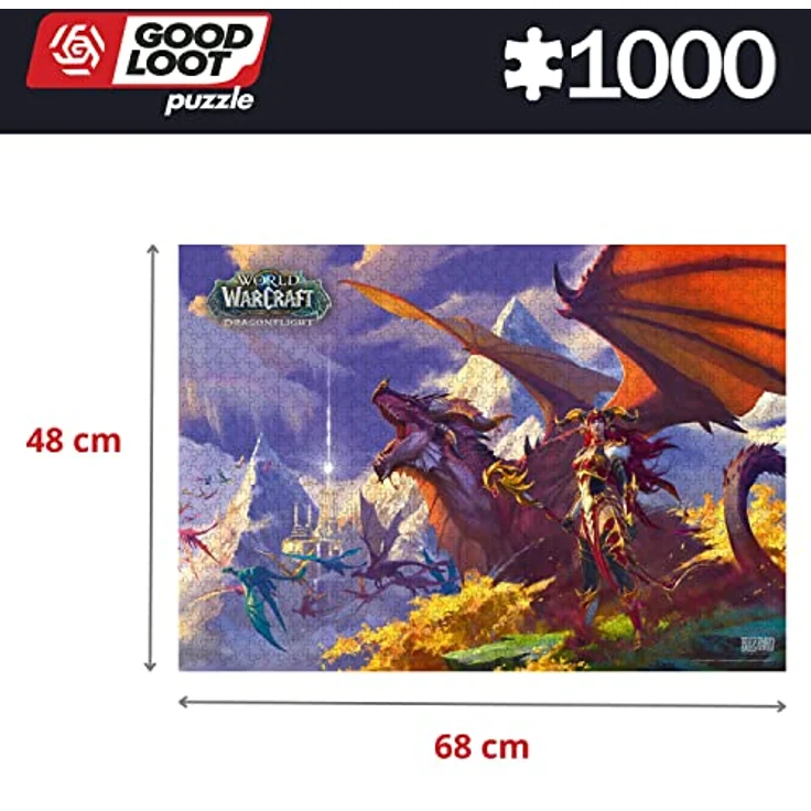 Good Loot GDL24294 World of Warcraft Dragonflight Alexstrasza Puzzle, Wow Classic: Onyxia, 1000 pcs, High-Quality Puzzle with Rich Colors, 68.3x48 cm – Bild 5