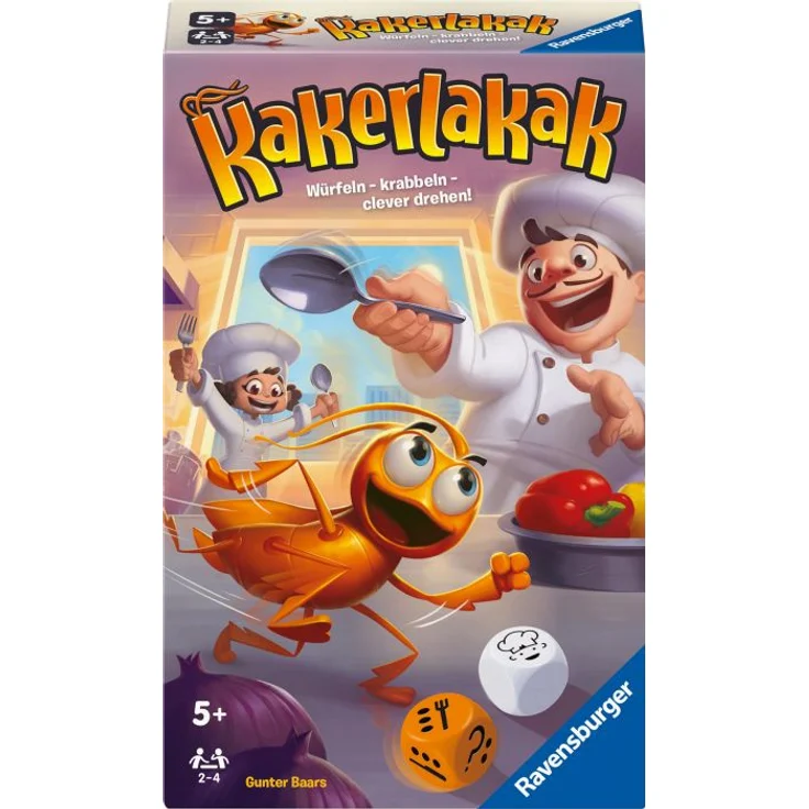 Ravensburger Kakerlakak 22446, Mitbringspiel für 2-4 Personen, kompaktes Reisespiel für Kinder ab 5 Jahren – Bild 1