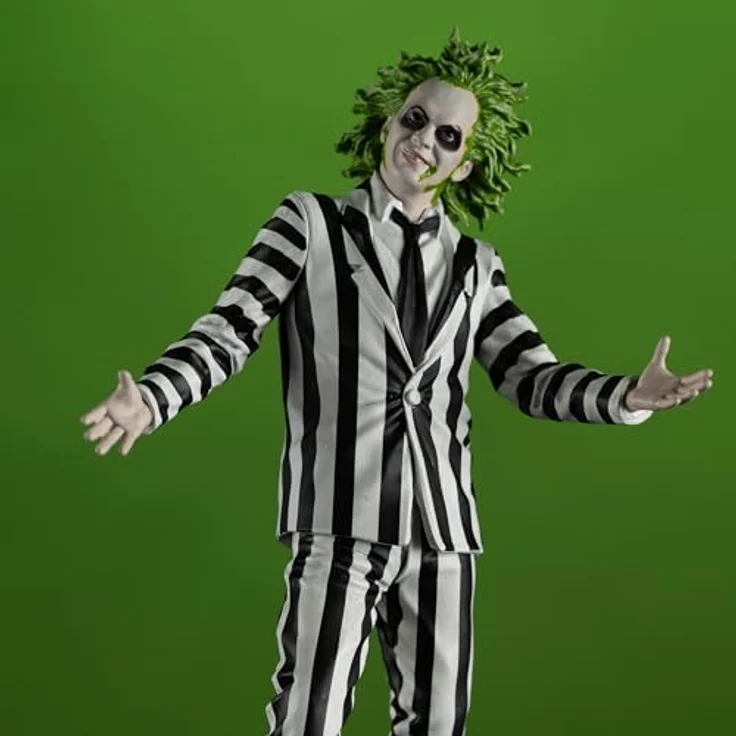 McFarlane Toys - Beetlejuice 15,2 cm große Pose-Figur, hoch dekoriert mit bedrucktem Hintergrund und umweltfreundlicher Basis, inklusive geheimem Bonusartikel – Bild 2