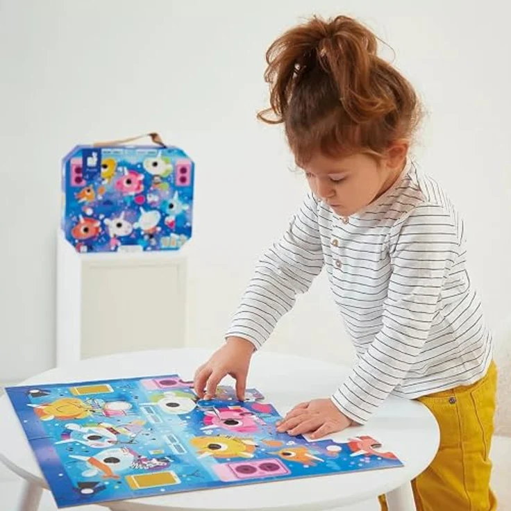Janod Puzzle Das Rockkonzert der Einhörner, 24-teiliges FSC-Puzzle zur Förderung von Geduld und Konzentration, für Kinder ab 3 Jahren, inklusive Poster, J02544 – Bild 3