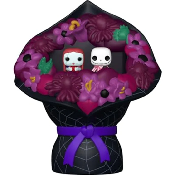 Funko Bitty POP! Bouquet: The Nightmare Before Christmas - Valentines-Jack & Sally, Sammelbare Vinylfigur, Höhe 9,5 cm, offizielles Merchandise für Sammler und Fans – Bild 2