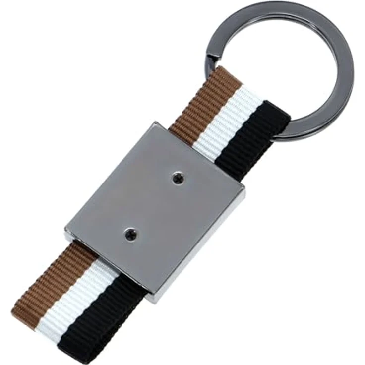 BOSS Schlüsselanhänger Iconic mit dreifarbigem Band, Black – Bild 2
