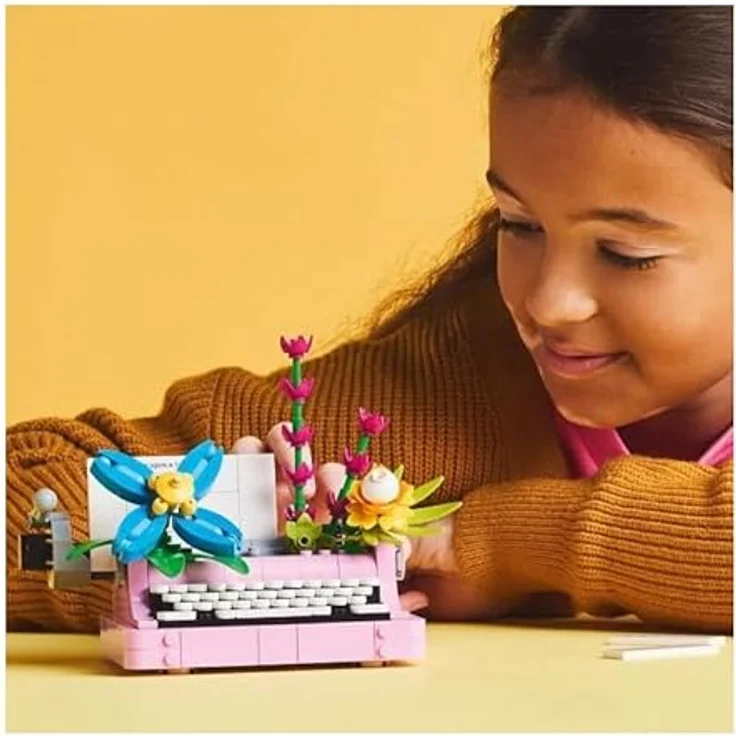LEGO Creator 31169, Schreibmaschine mit Blumen, 3-in-1 Bausatz mit 363 Teilen für kreative Bauprojekte, Mehrfarbig – Bild 2