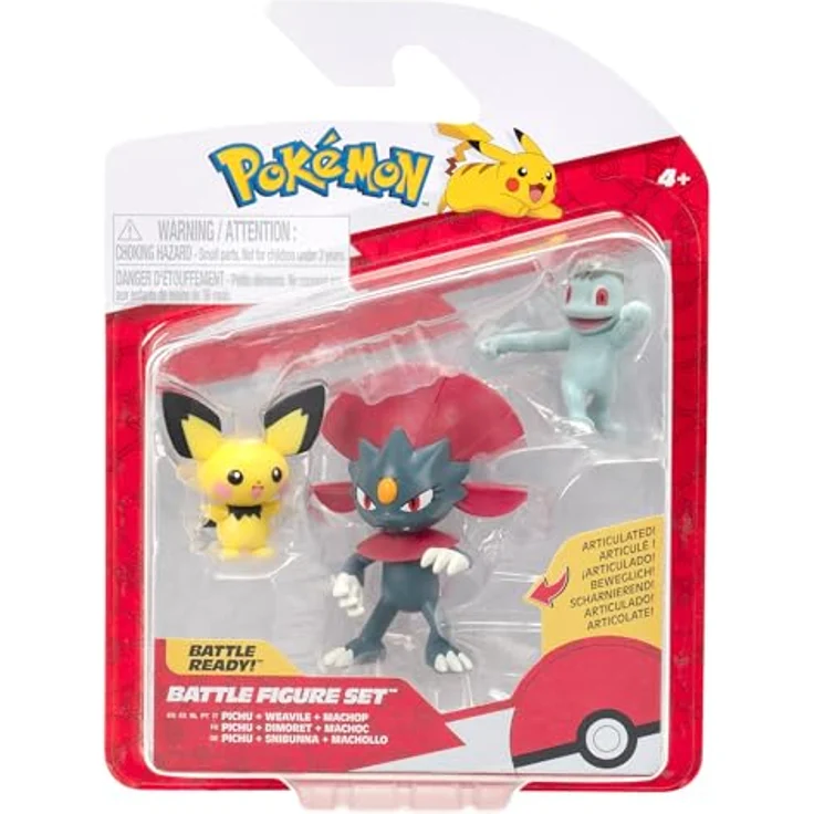 Pokémon Pokémon Figuren Set Mew & Mewtwo, 5 cm und 11,5 cm Battle Figuren mit authentischen Details, offiziell lizenziertes Spielzeug – Bild 2