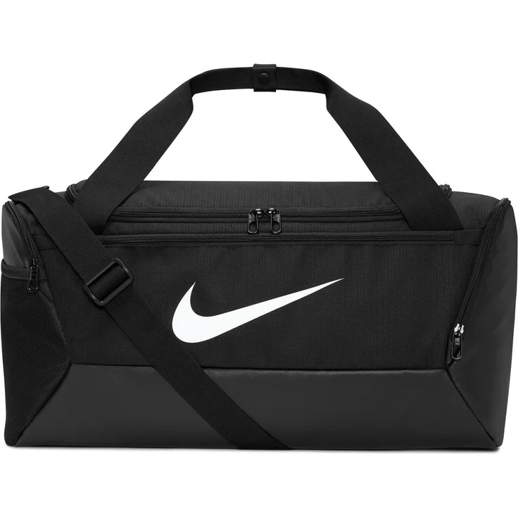 Nike Sporttasche NK BRSLA S DUFF - 9.5 (41L) BLACK/BLACK/WHITE, Kindersporttasche mit separatem Schuhfach