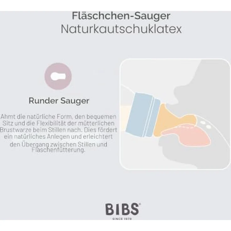 BIBS Babyflasche, Kunststoff, 150 ml, 2-Pack, brustähnlicher Sauger, Blush – Bild 4