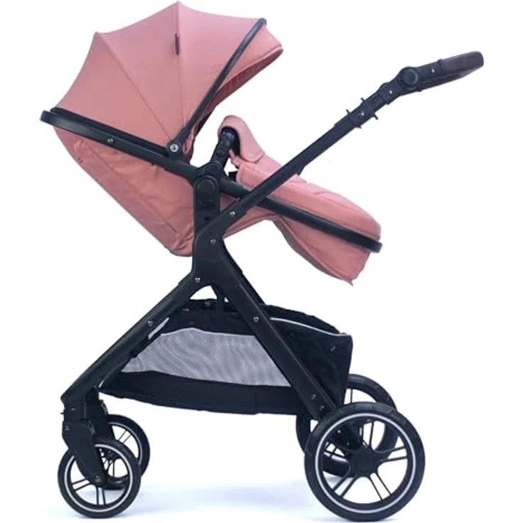 Pixini 3in1 Kinderwagen Set Nelio schwarz/altrosa – Bild 4