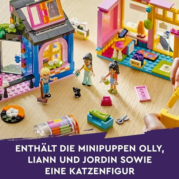 LEGO Friends Vintage-Modegeschäft, Bausatz für Kinder mit Spielzeug-Laden, Figuren und Katze, Modell für Rollenspiele zur sozial-emotionale Entwicklung, Geschenk für 6-jährige Mädchen und Jungen 42614 – Bild 3