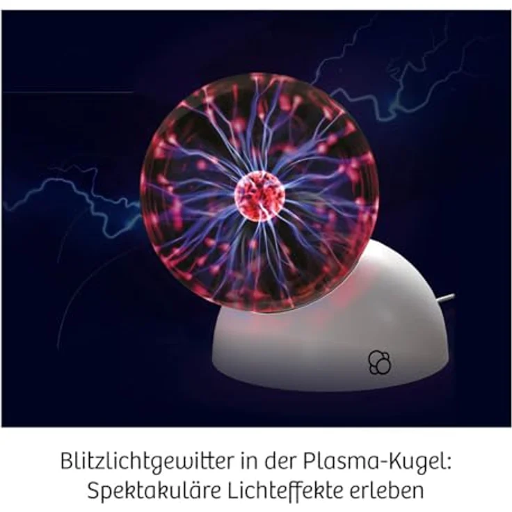 Kosmos Plasma Planet, 12 cm Plasmakugel mit Sound-Sensor, Experimentierkasten für Kinder ab 8 Jahre - Rötlich-violette Lichtblitze, reagiert auf Geräusche – Bild 2