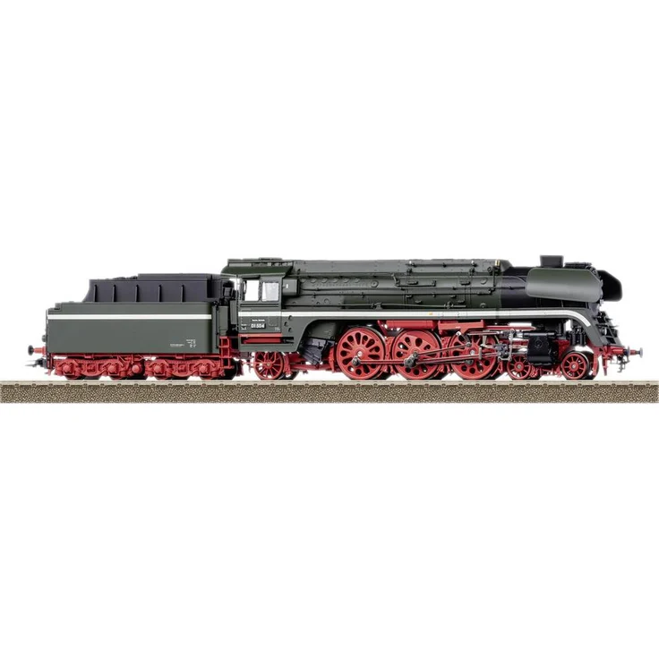 TRIX H0 25905 Dampflok 01 504 der DR, Schnellzug-Dampflokomotive mit Digital-Decoder, dunkelgrün, umfangreiche Licht- und Geräuschfunktionen