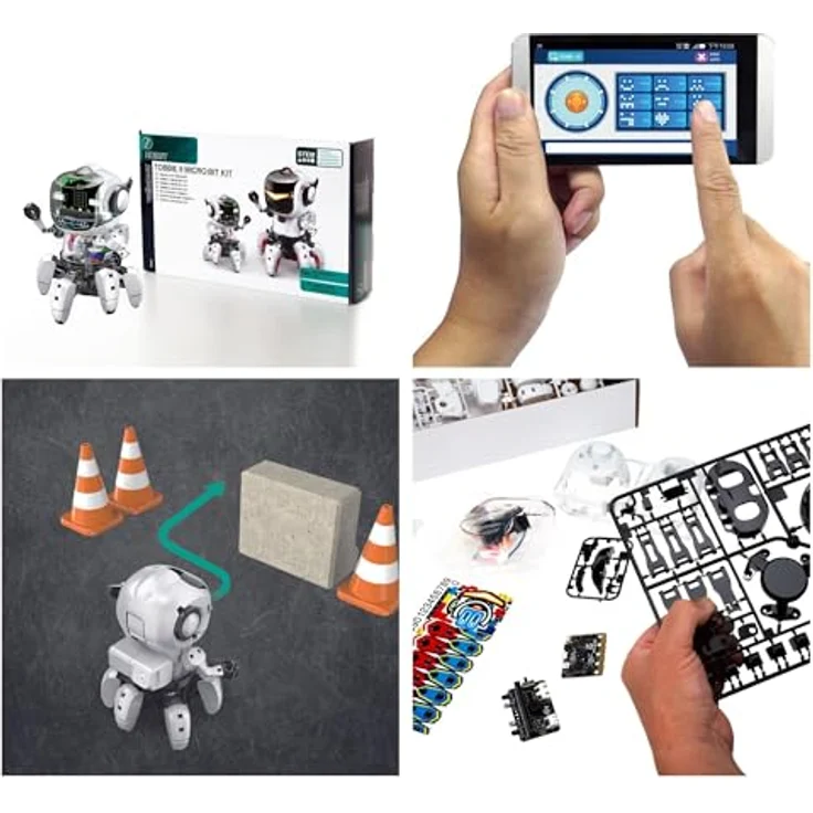 Velleman Roboter Bausatz Tobbie II, Micro:bit, programmierbarer Roboter für Kinder - STEM-Robotik, Lernen Programmieren, Geschenke für Kinder ab 14 Jahre - Elektronik Experimentierkasten – Bild 3