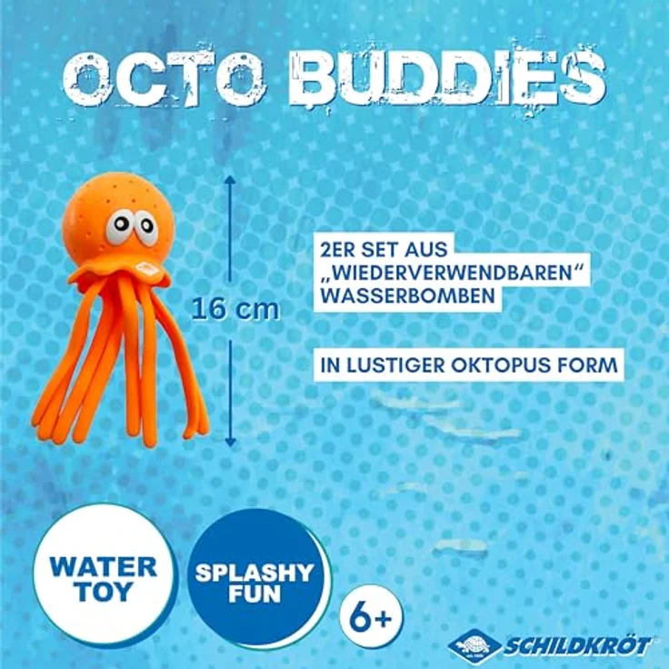 Schildkröt® Octo Buddies, Wassertiere im 2er Set mit Wasserbombeneffekt, für Pool und Badewanne, geeignet für Kinder ab 3 Jahren – Bild 2