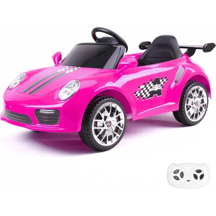 Kijana Kinder Elektroauto 12V - Porsche 911-Stil - 1 bis 5 Jahre - mit Fernbedienung - Rosa
