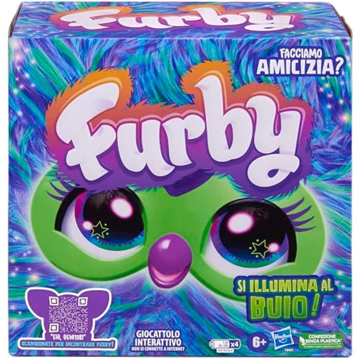Hasbro Furby Galaxy, Elektronisches Plüschtier mit Lichtern, Geräuschen und 5 Sprachmodi für Kinder ab 6 Jahren, Mehrfarbig – Bild 2