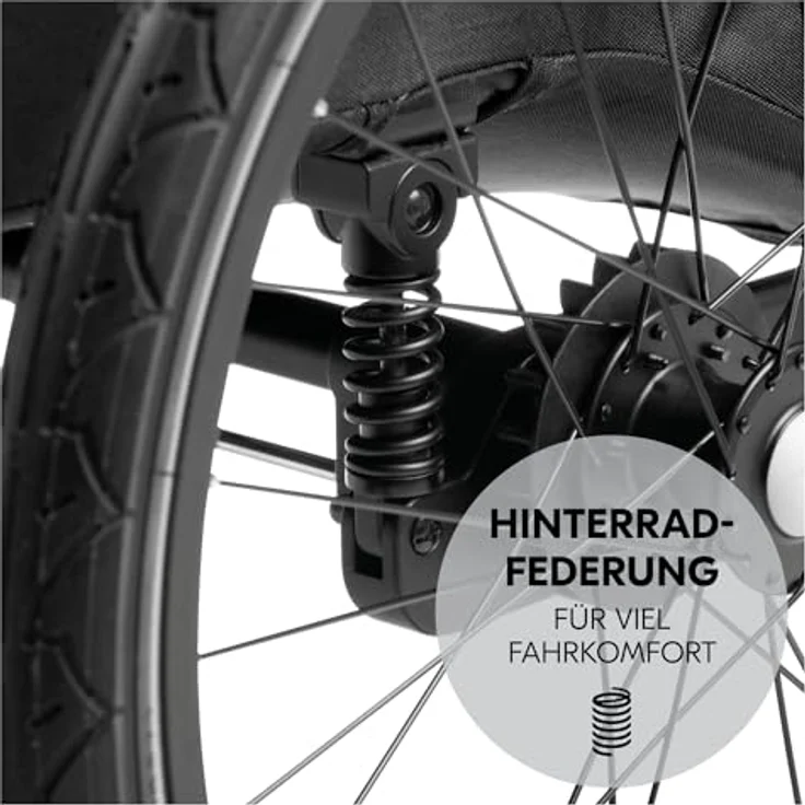 Hauck Dryk Duo Plus, Fahrradanhänger & Buggy mit Hinterradfederung – Bild 3