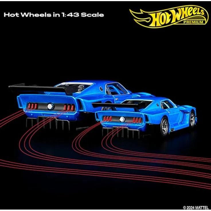 Hot Wheels Premium Ford Mustang, 1:43 Modellfahrzeug mit Real-Riders-Reifen, Metall/Metall-Karosserie und -Fahrgestell, HWT04 für erwachsene Sammler – Bild 5