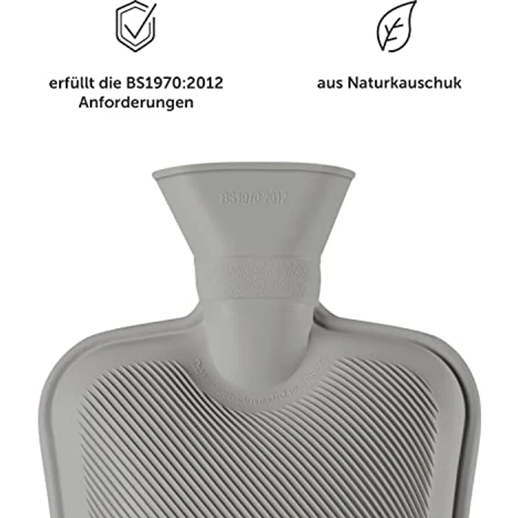 Blumtal Wärmflasche mit Bezug aus Polar Fleece, 1,5 L Bettflasche zur Schmerzlinderung, für Kinder und Erwachsene, waschbar, drei modische Farben verfügbar – Bild 6