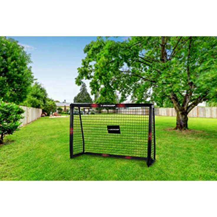 Dunlop Fußballtor - 180 x 120 x 60 cm - Metall - Fußballtrainingsgeräte für alle Altersgruppen - Einfache Montage - Schwarz/Rot – Bild 3