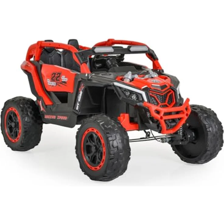 Moni Kinder Elektrofahrzeug Jeep Kansas (12 V) mit robustem Design, geeignet für kleine Abenteurer, in grün – Bild 2