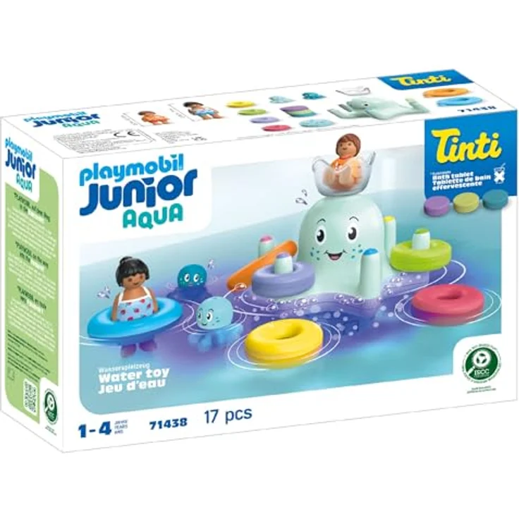 Playmobil® Bunter Tintenfisch, inkl. 3 Tinti-Badetabletten (71438) Konstruktions-Spielset, (17 St), JUNIOR AQUA & Tinti, Made in Europe – Bild 2
