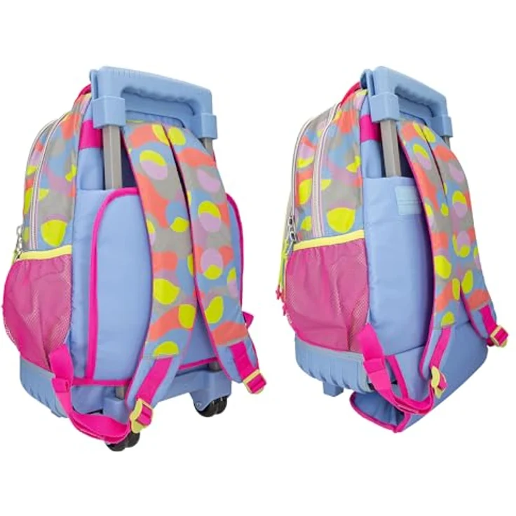 Depesche TOPModel Schoolbackpack Trolley FLASH, Kindergartenrucksack mit Reflektormaterial, lilafarben, 28 Liter Volumen, integrierter Trolley mit Teleskopgriff – Bild 5