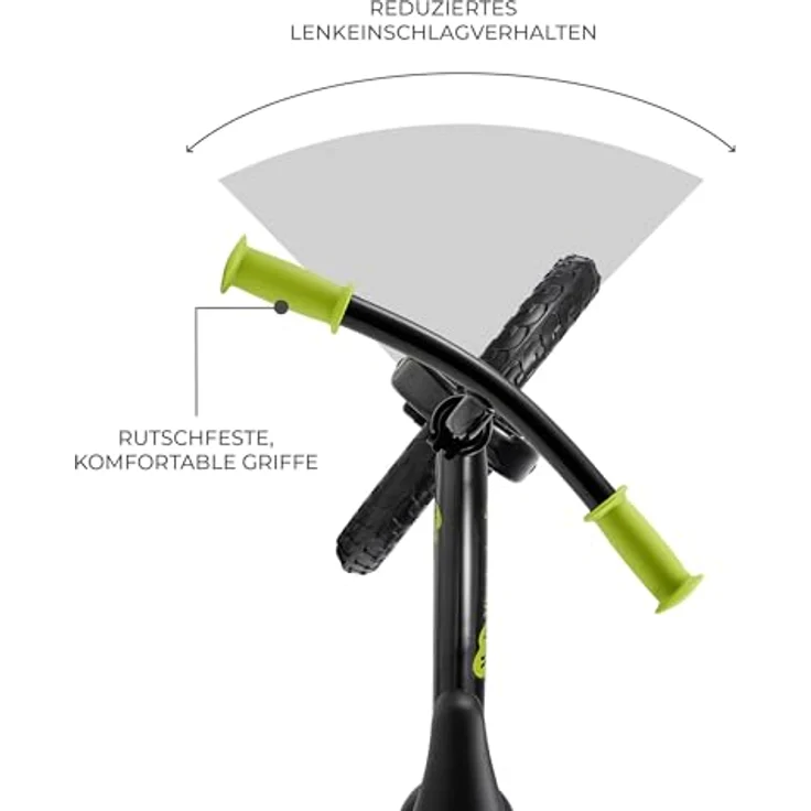 Kinderkraft 2WAY Next Off Road Laufrad, Licht Lauflernrad mit 12 Zoll Rädern, höhenverstellbarem Sattel und Lenker, geringem Lenkeinschlag, gummierten Griffen, schwarz – Bild 5