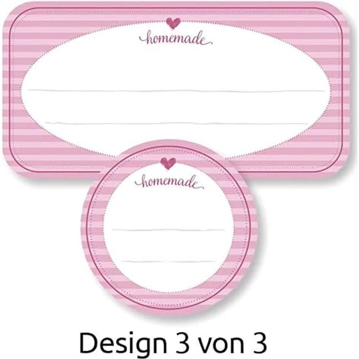 AVERY Zweckform 56820 Marmeladen Etiketten selbstklebend 50 Stück (Ø38mm/38x75mm, Aufkleber Marmeladenglas, Einmachen, Haushaltsetiketten ablösbar, Homemade, beschriftbar) Sticker auf Rolle – Bild 5