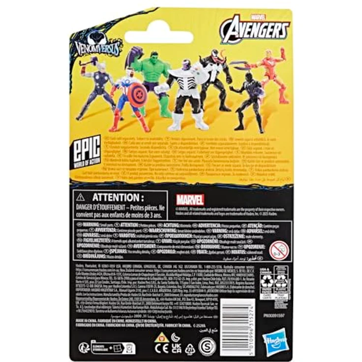 AVENGERS Marvel Avengers VenomVersus Anti-Venom Thor Figur, 10 cm bewegliche Action-Figur mit Mjölnir Hammer und Venom-Dekor, kompatibel mit Epic World of Action Serie – Bild 4