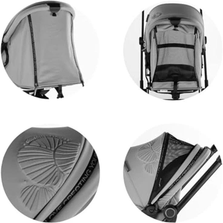 Chipolino Kinderwagen Revolut, 360° drehbarer Sitz, verstellbar, EVA-Reifen, schwarz – Bild 5