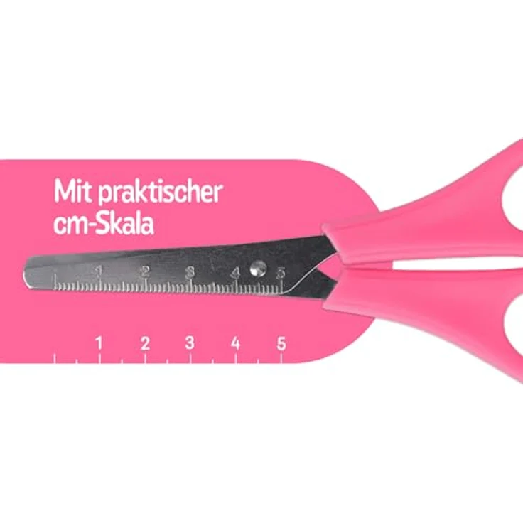 WESTCOTT Papierscheren Kids, Bastelschere 13 cm, mit farbigen Kunststoffgriffen und rostfreier Edelstahlklinge, für Rechtshänder – Bild 3