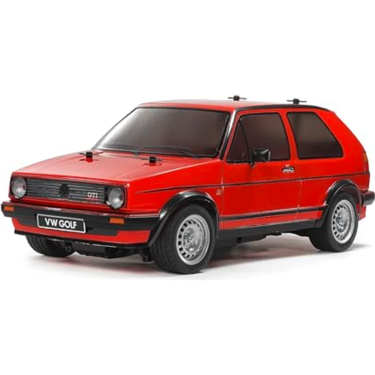 TAMIYA 58748 VW Golf II GTI 16V MB-01, 1:10 RC Bausatz, unlackiert, 2WD Antrieb, Motor in 3 Positionen einbaubar – Bild 1