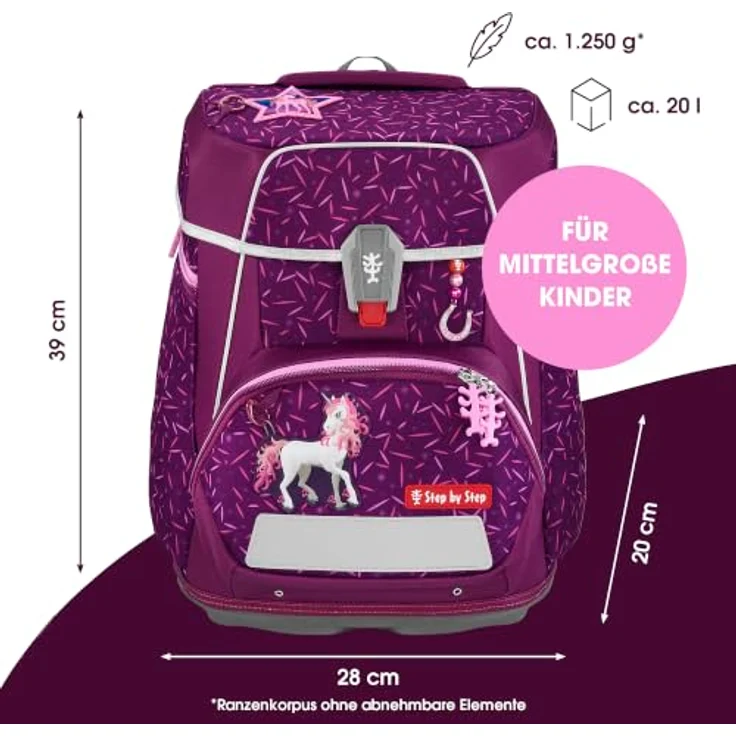 Step by Step Schulranzen SPACE Schulranzen-Set, Mehrfarbig mit ergonomischem Design und hohem Stauraum – Bild 2
