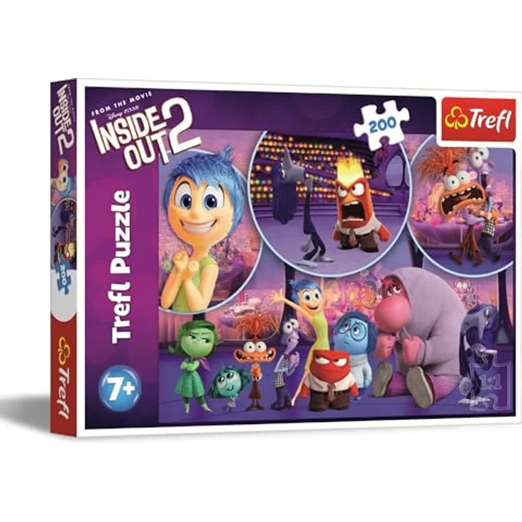 Trefl Inside Out 2, Puzzle 200 Teile mit bunten Helden der Fernsehserie, 480 x 340 mm, für Kinder ab 7 Jahren – Bild 1