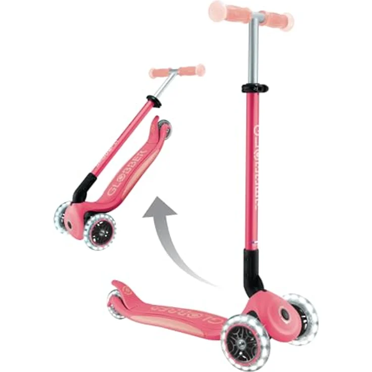 Globber Elite Glow Lights, 3-rädriger Scooter für Kinder, höhenverstellbar, Glow-in-the-Dark, klappbar, max. 50 kg – Bild 2