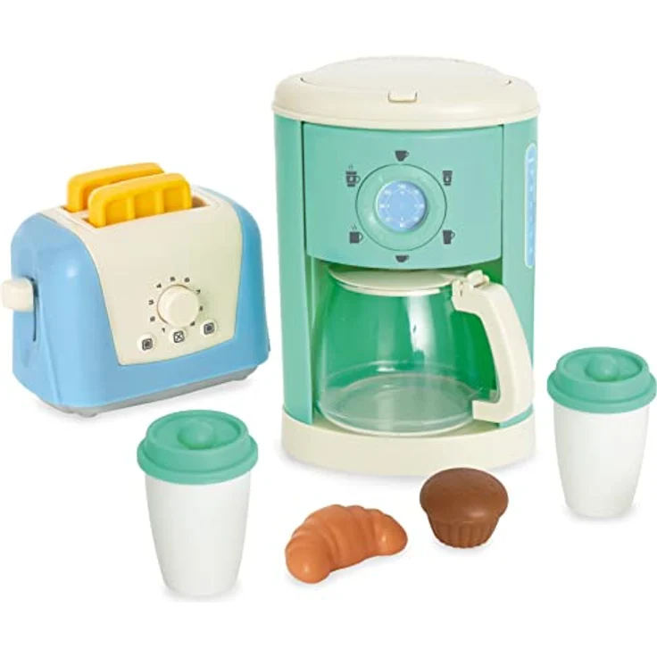 Casdon Frühstücksset zum Mitnehmen, Spielzeug-Kaffeemaschine & Toaster für Kinder ab 3 Jahren, inklusive Pop-Up-Toast! – Bild 1