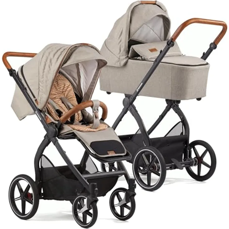Gesslein FX4 Swing 2in1 Kinderwagen-Set, inkl. Babywanne Panorama Lyx, ergonomisches Hängematten-Feeling, 10 kg leicht, umfangreiches Zubehör