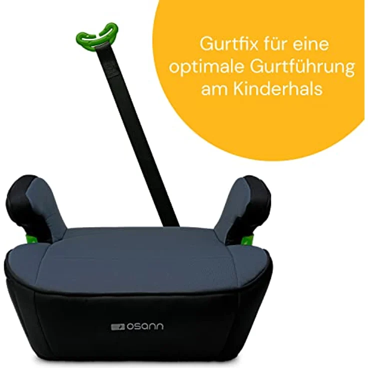 Osann Kindersitzerhöhung Junior Gurtfix i-Size, Sitzschale für Kinder ab 126cm, Ergonomisch und waschbar, Schwarz – Bild 4
