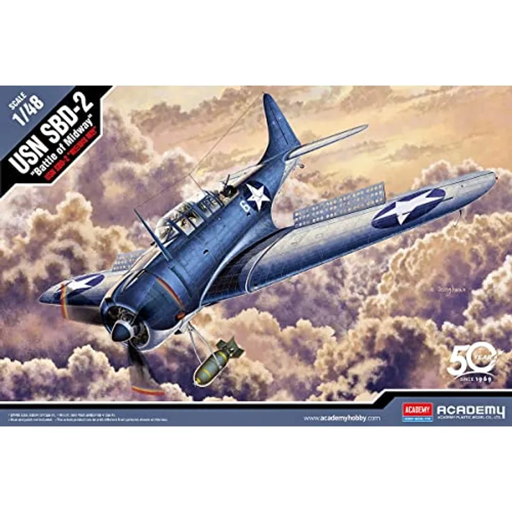 Academy Model Kit letadlo 12335 - USN SBD-2 "Midway (1:48)