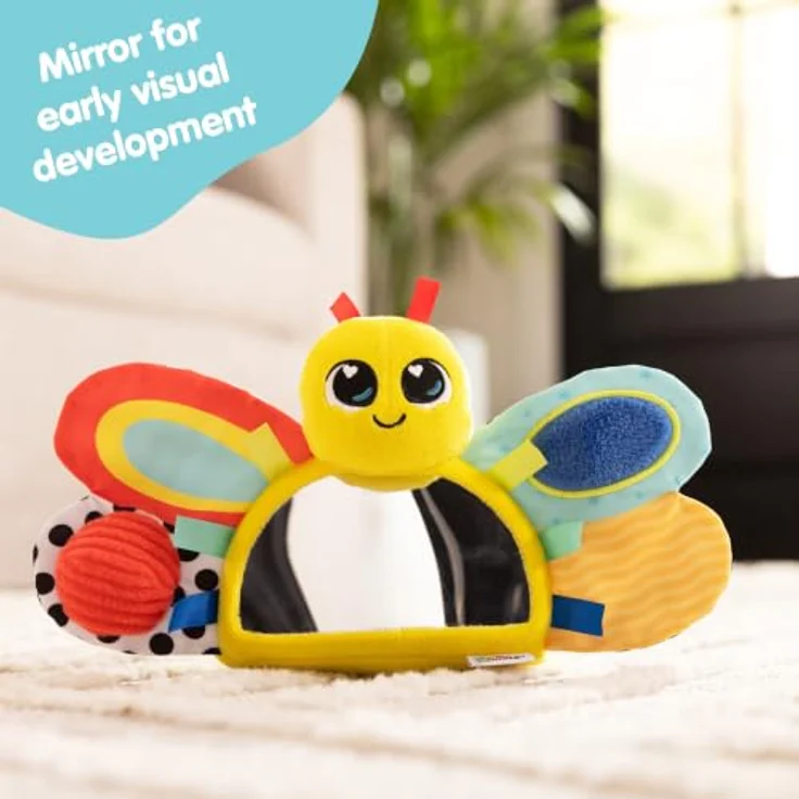 Lamaze Freddie The Firefly Tummy Time, Aktivitätsspielzeug mit verschiedenen Texturen und Farben für die Bauchlage, ab 0 Monaten – Bild 4
