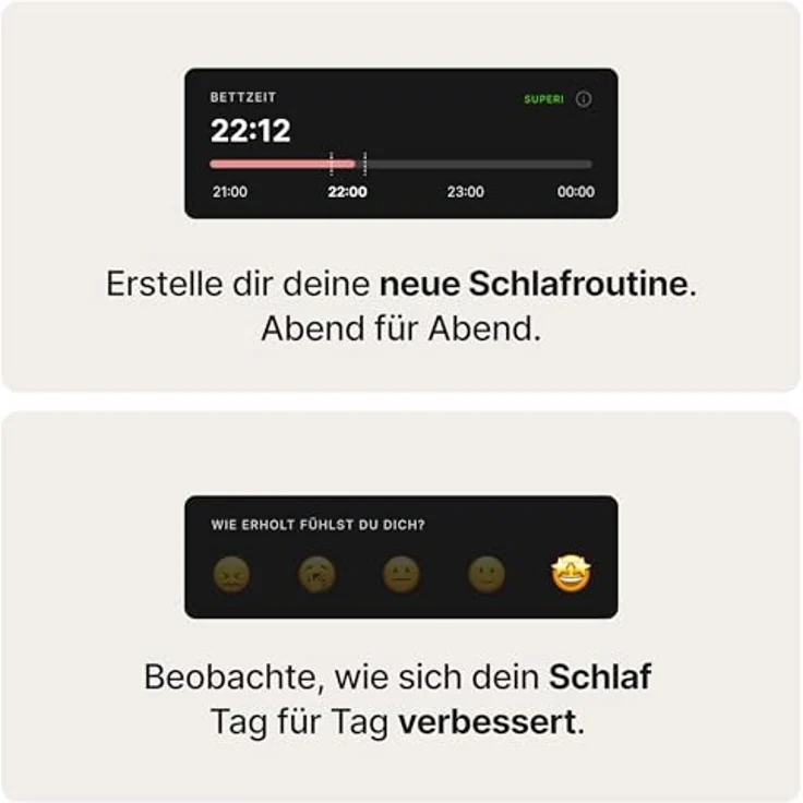Loume® Einschlafhilfe mit rotem Licht, Atemtechnik & geführte Meditation, Naturklänge und White Noise, App-gesteuert für besseren Schlaf und Stressabbau – Bild 5