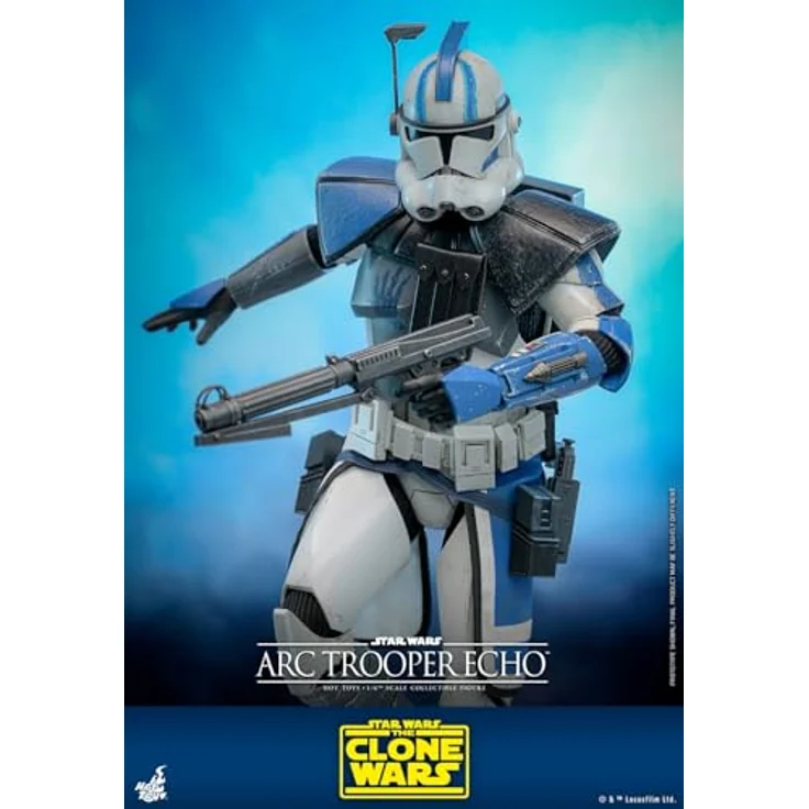 Hot Toys Star Wars: The Clone Wars 1/6 Actionfigur Arc Trooper Echo, 30 cm, mit Fensterbox und Schuber – Bild 5