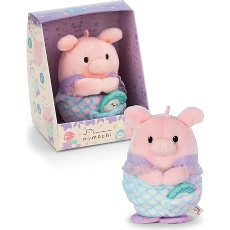NICI Kuscheltier Set Schwein Onk, 8 cm Plüsch mit Meerjungfrauenkostüm in Geschenkbox, rosa – Bild 1