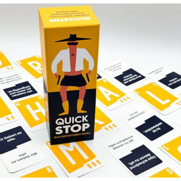 ATM Gaming Quickstop - Das Buchstaben-Duell - Kartenspiel für Jugendliche und Erwachsene - Schnell und Verrückt - 2 bis 7 Spieler - Kartenspiel ab 10 Jahren - Familienspiel – Bild 2