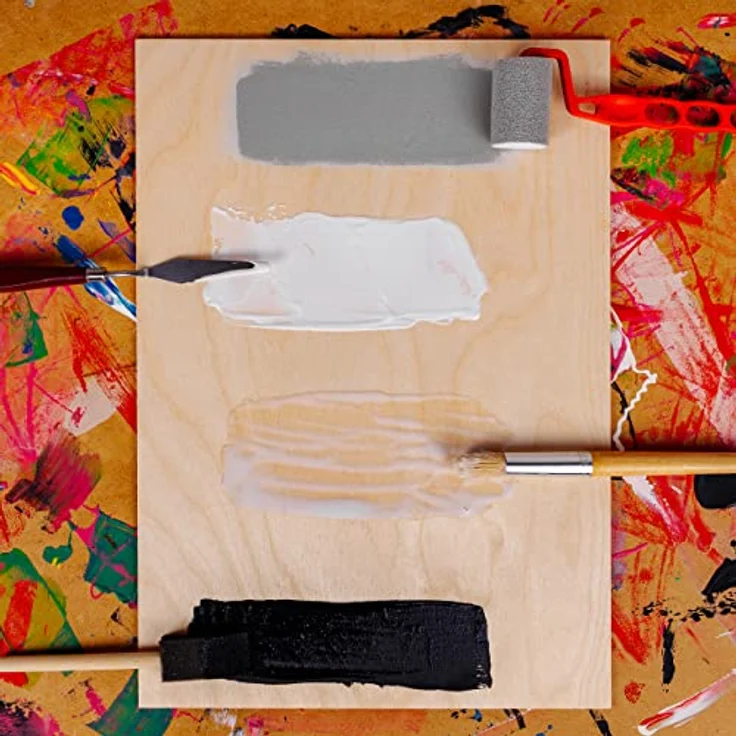 Creative Deco Professionell Weiße Gesso, 1L Universalgrundierung für Acryl- und Öl-Farben, ungiftig und wasserbeständig – Bild 5
