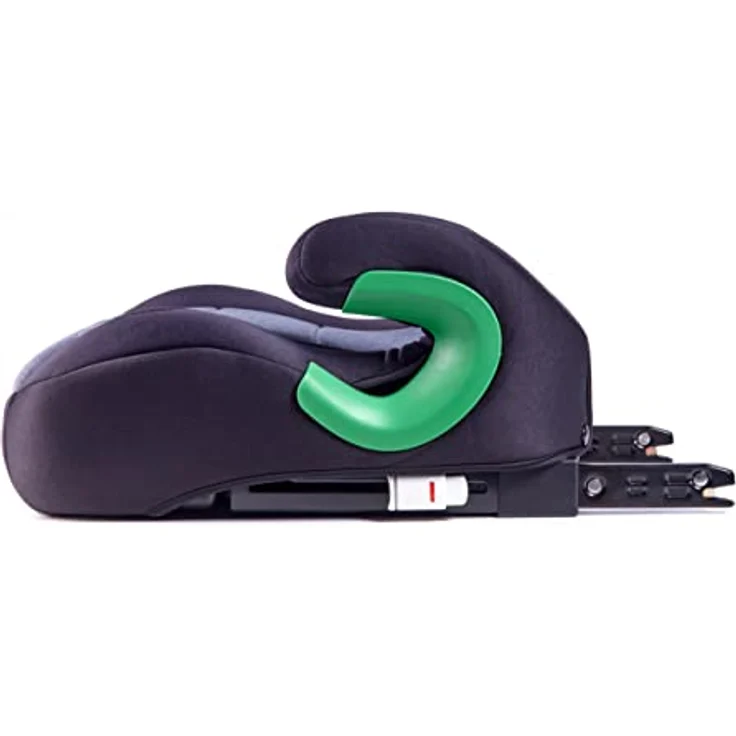 babyGO Sitzerhöhung Bursa III nach neuer I-Size Norm - Kindersitzerhöhung mit verstellbarem Isofix - Kindersitz/Autositz für Kinder (ca. 15-36 kg) Grau – Bild 5